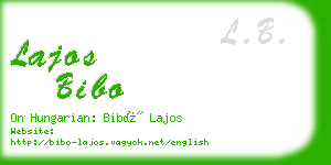 lajos bibo business card